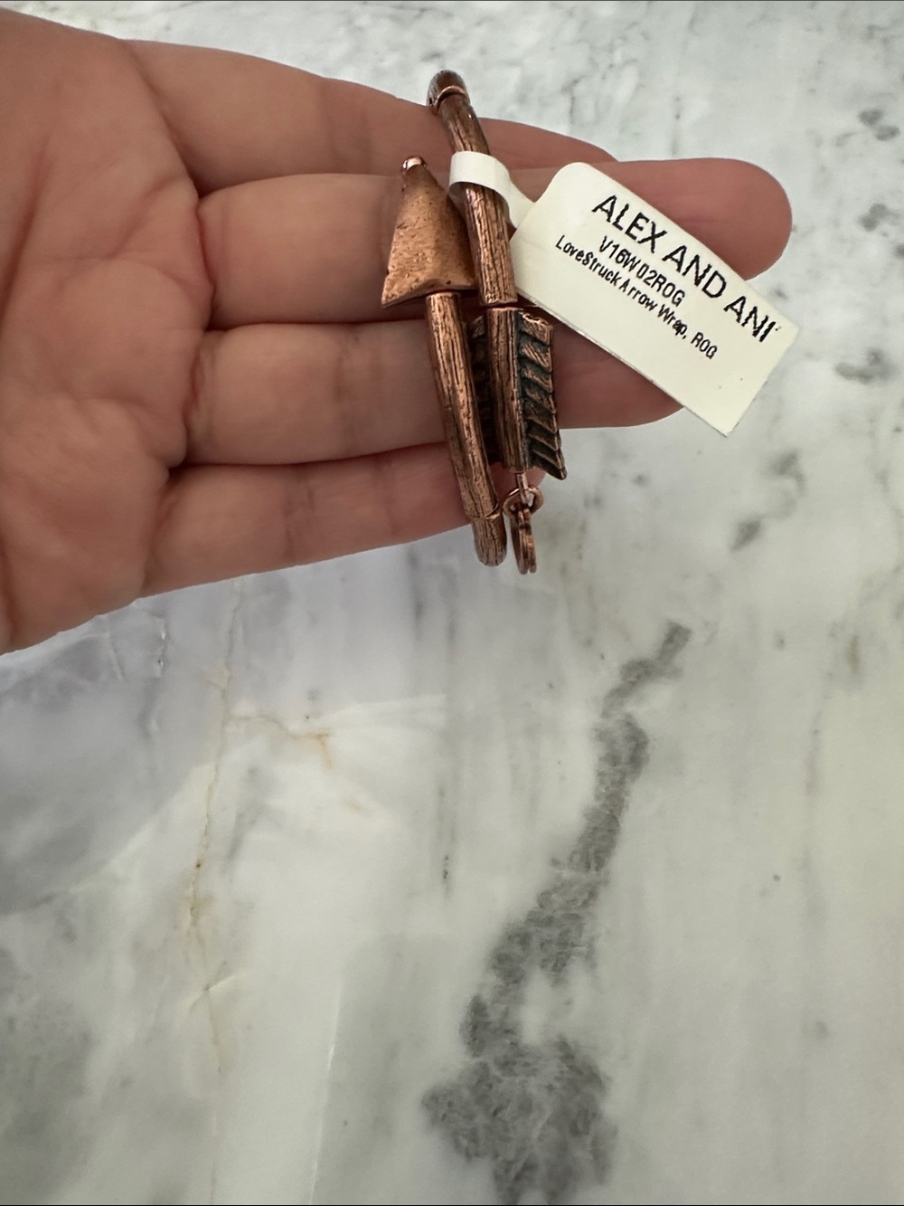 Alex and Ani Copper-Tone LoveStruck Arrow Wrap Bracelet - Picture 2 of 5